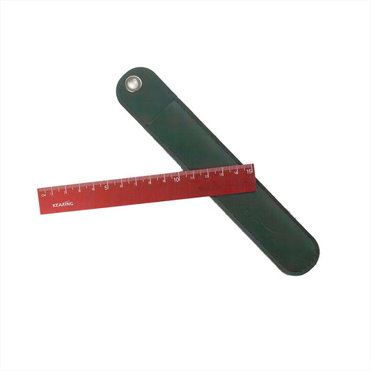 UK Mini Aluminum Pocket Ruler Red – 15 cm / 6 inch Dual-Scale Measuring Tool