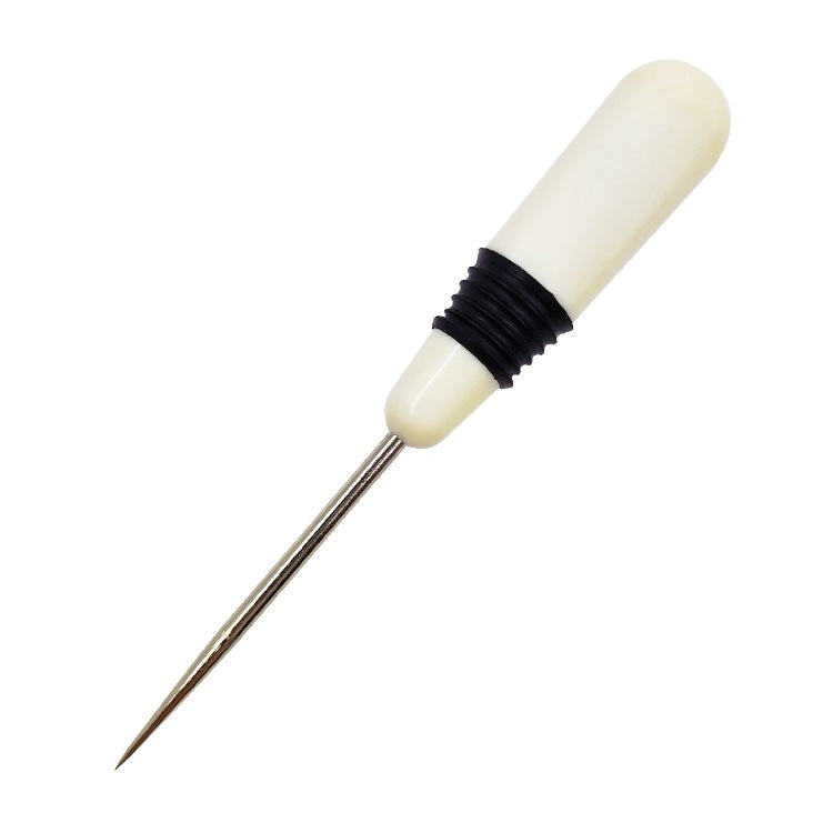 UK Superior Tailor Awl with White Plastic Handle - Needle Length 2.3" / 58mm