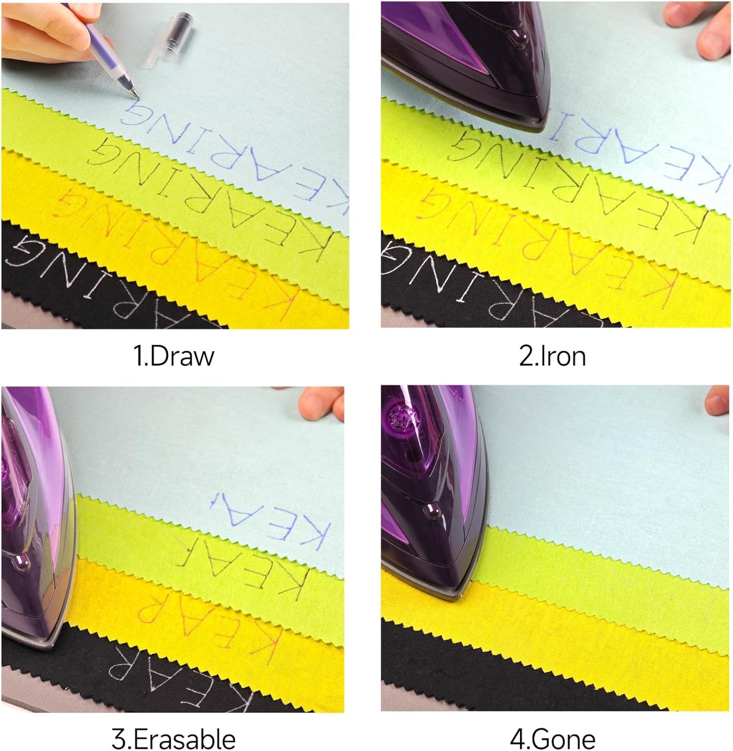 UK Heat Erasable Fabric Marking Pens - Assorted Colors