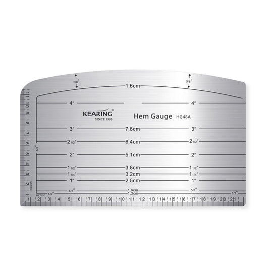 UK Aviation Aluminum Hot Hem Gauge, Hot Iron Ruler, Hot Press for Sewing Patterns