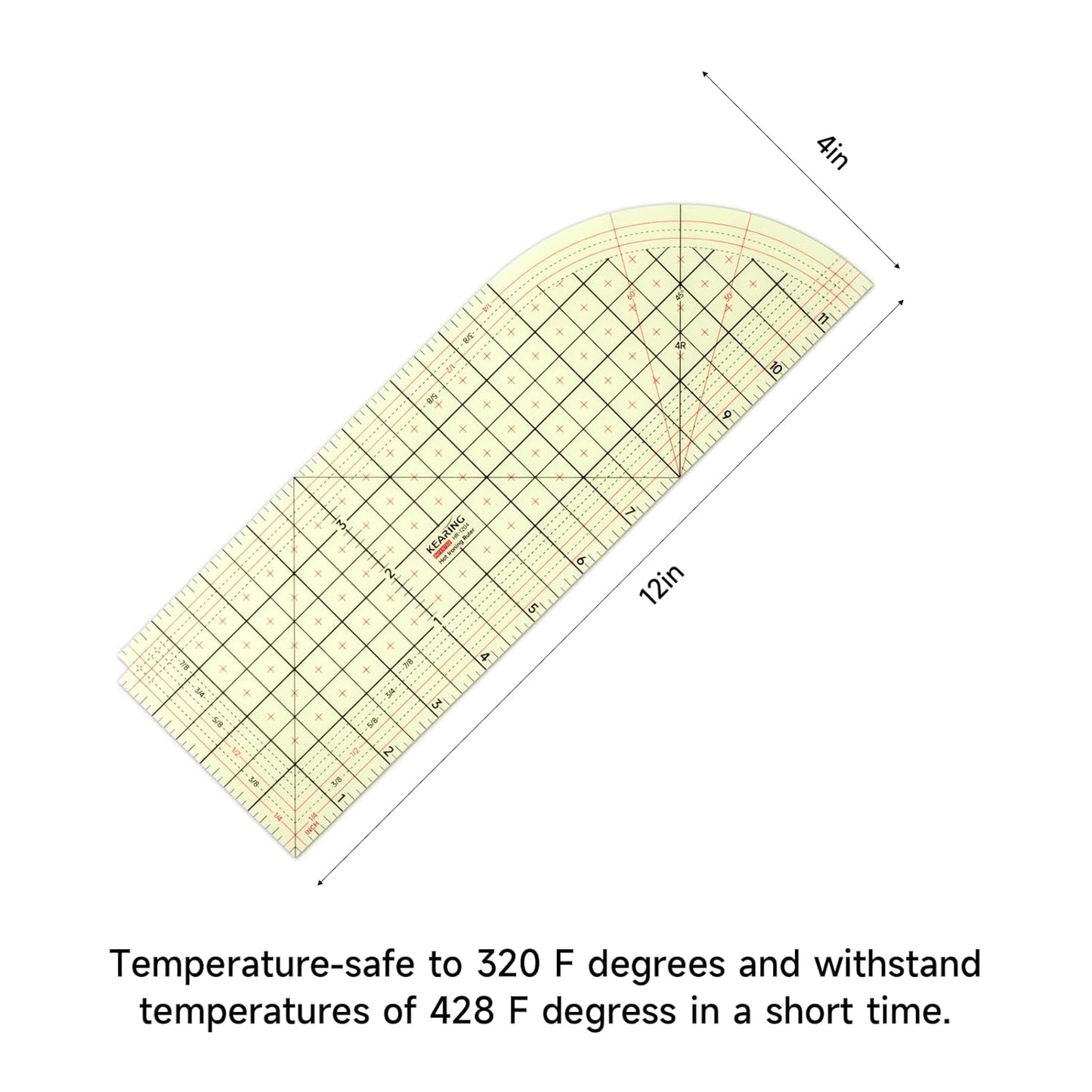 UK Patented Hot Hem Ruler - Heat-Resistant Resin Sewing Hem & Press Tool