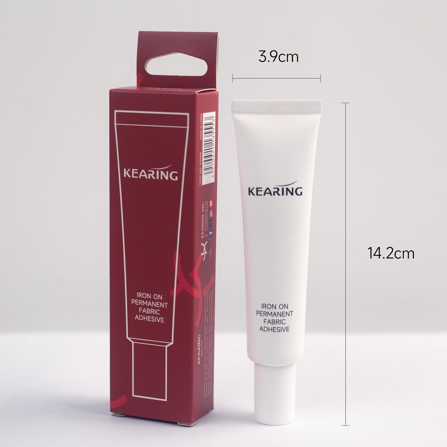UK Iron-On Fabric Adhesive, Permanent Glue for Fabric Bonding 40ml