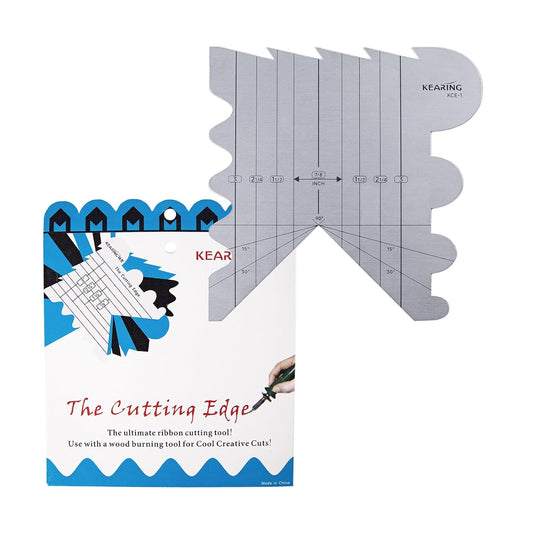 Aluminum Cutting Edge Ruler - Stainless Steel Cutting Ruler for Cutting and Sealing Fabric Ribbons, Perfect for Quilting and Crafting