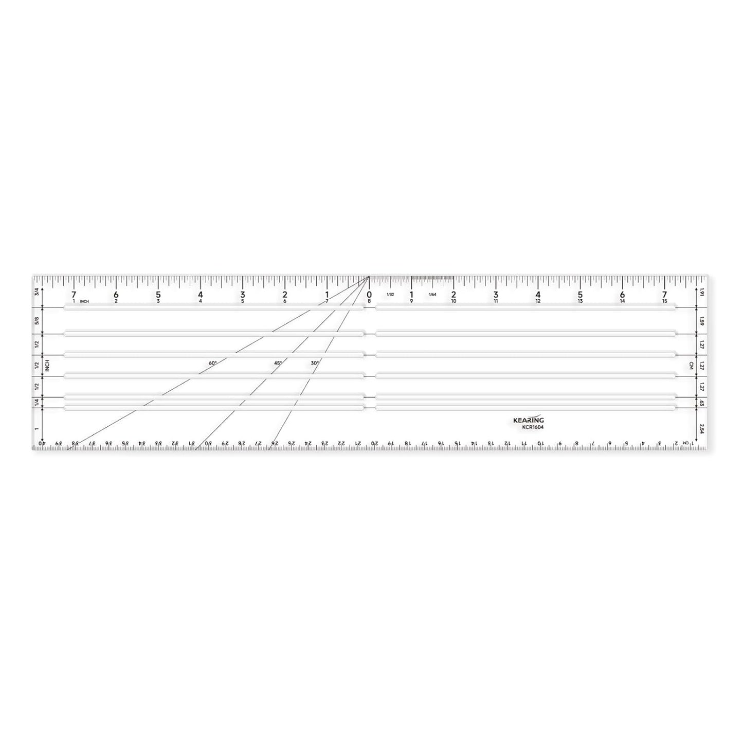 UK Clear Plastic Zero Centering Ruler, Sewing & Quilting Ruler