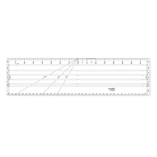 UK Clear Plastic Zero Centering Ruler, Sewing & Quilting Ruler