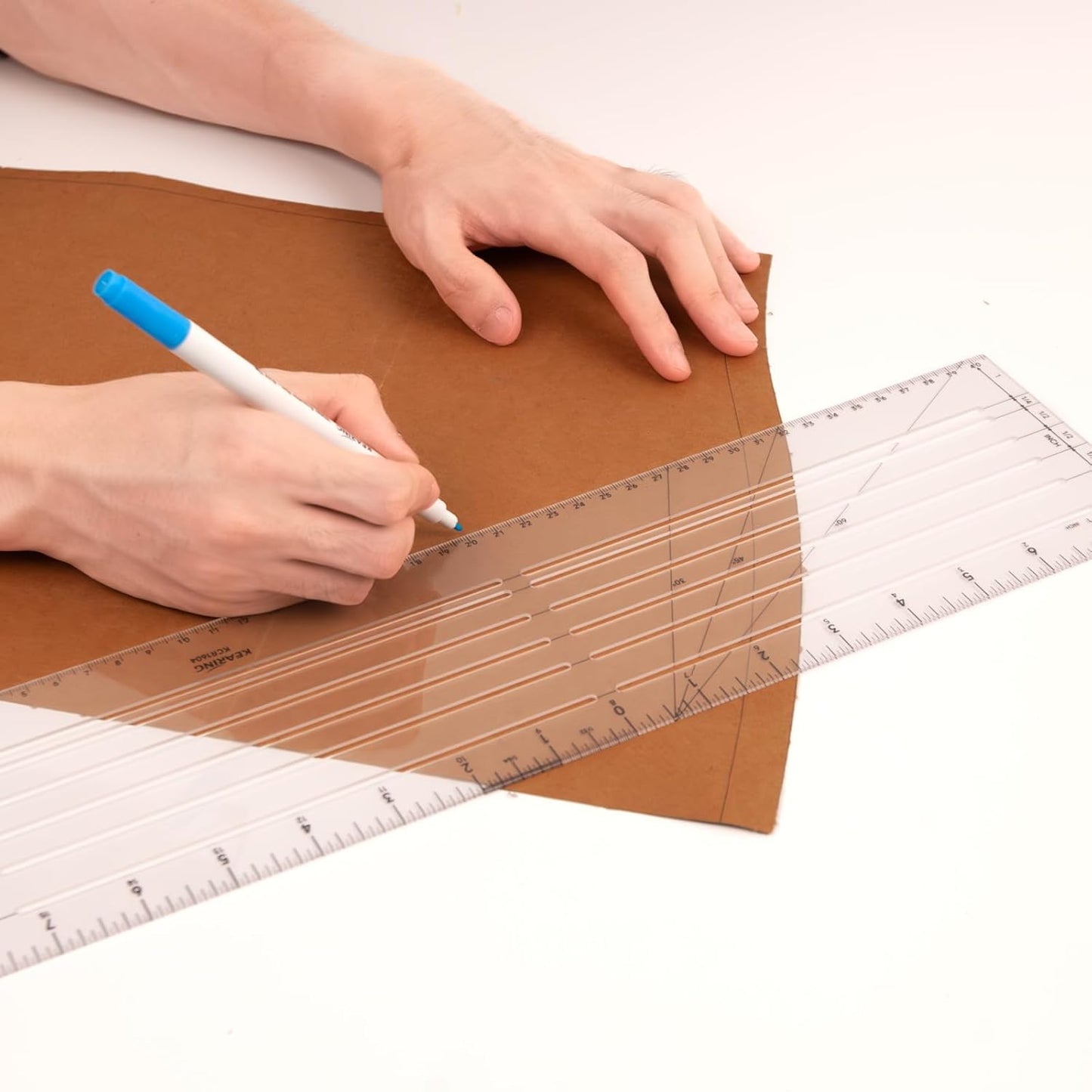 UK Clear Plastic Zero Centering Ruler, Sewing & Quilting Ruler