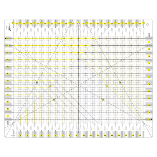 UK Large Slotted Quilting Ruler, Non-Slip Stripology Acrylic Ruler, 6.5" or 18.5"