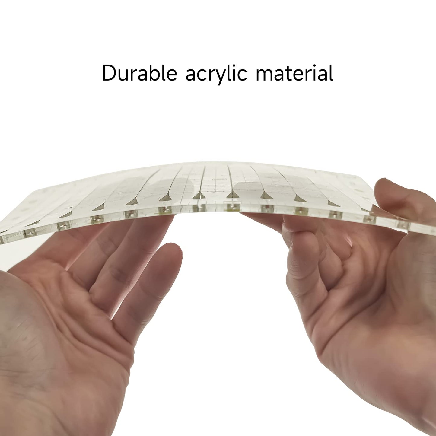 UK Large Slotted Quilting Ruler, Non-Slip Stripology Acrylic Ruler, 6.5" or 18.5"