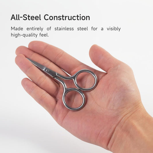 4-Inch Precision Embroidery Scissors with Blade Cover – Stainless Steel Sharp Tip Detail Shears