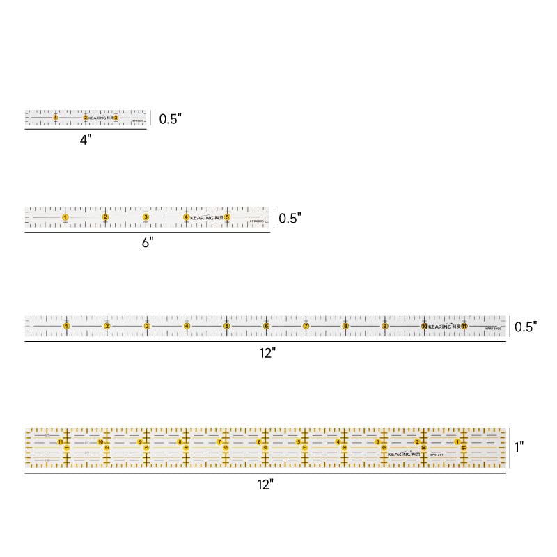 UK Patchwork Quilting Ruler - 4", 6" or 12"