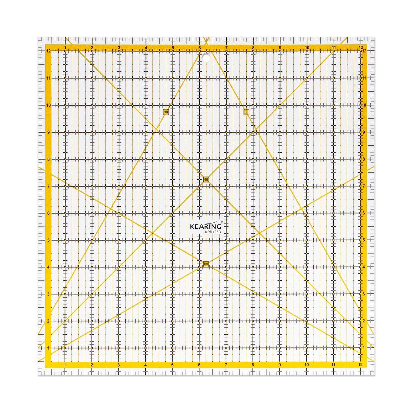 UK Square Quilting Ruler with Anti-Slip Back – Patchwork & Sewing Ruler in Multiple Sizes