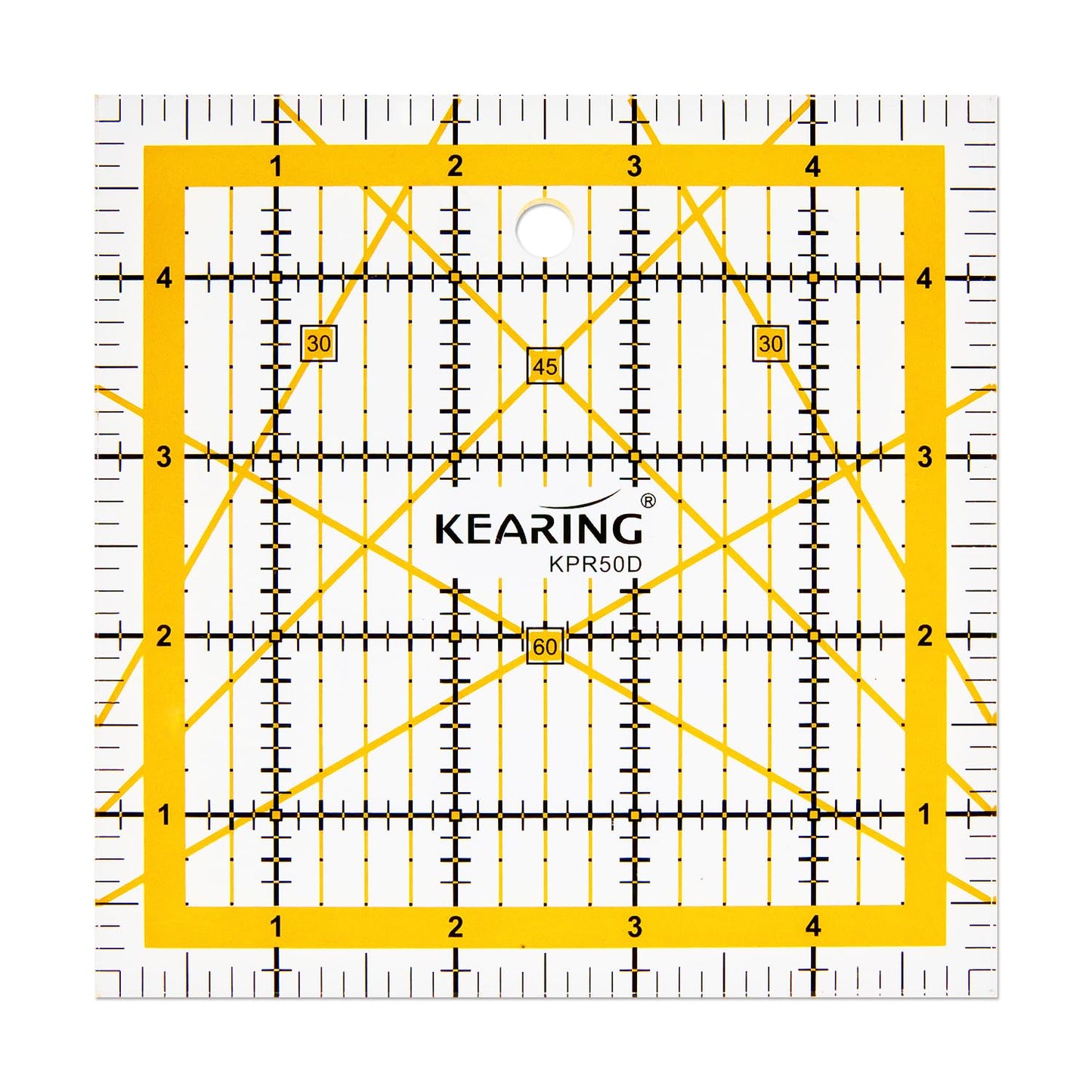 UK Square Quilting Ruler with Anti-Slip Back – Patchwork & Sewing Ruler in Multiple Sizes