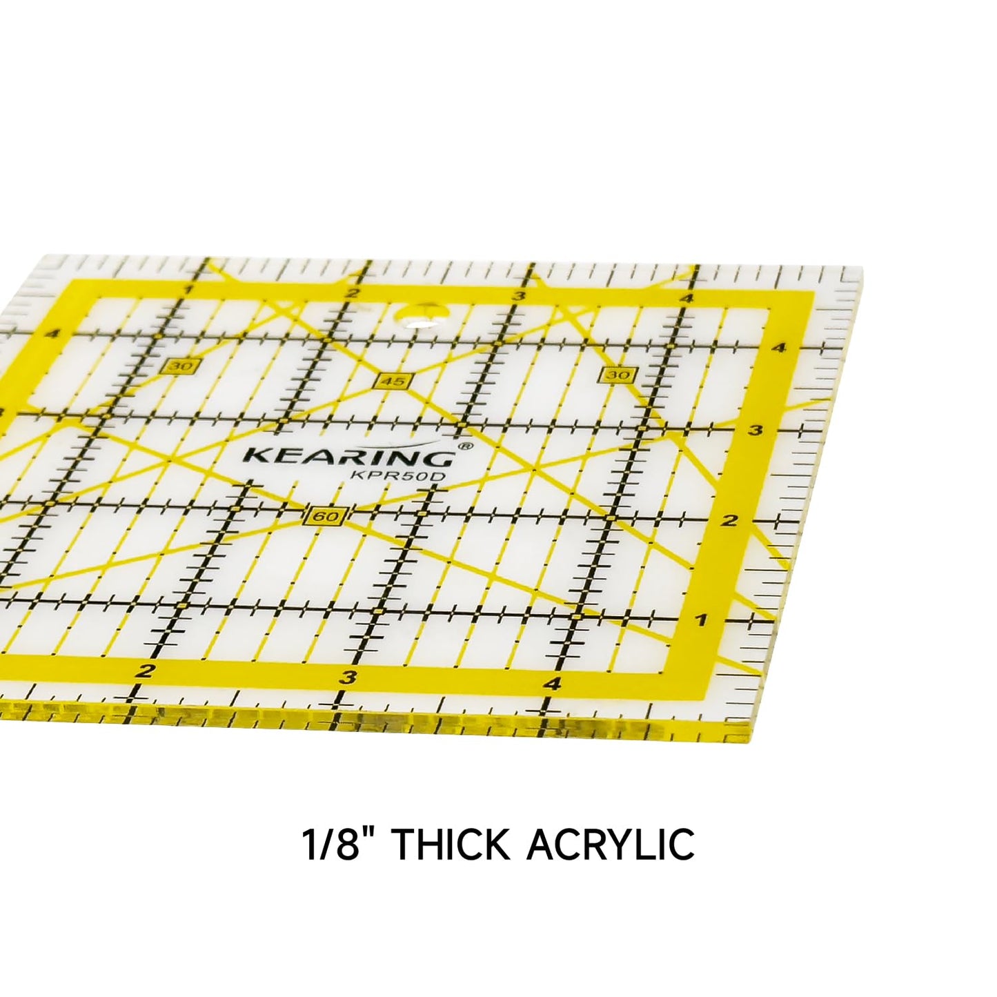 UK Square Quilting Ruler with Anti-Slip Back – Patchwork & Sewing Ruler in Multiple Sizes
