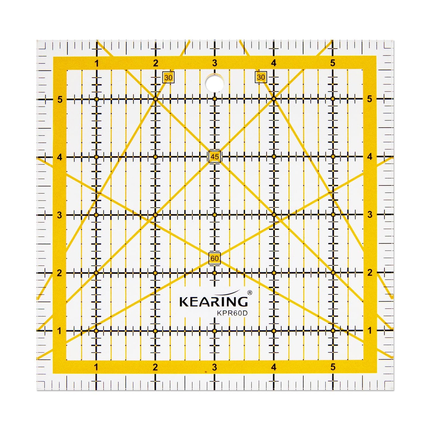 UK Square Quilting Ruler with Anti-Slip Back – Patchwork & Sewing Ruler in Multiple Sizes