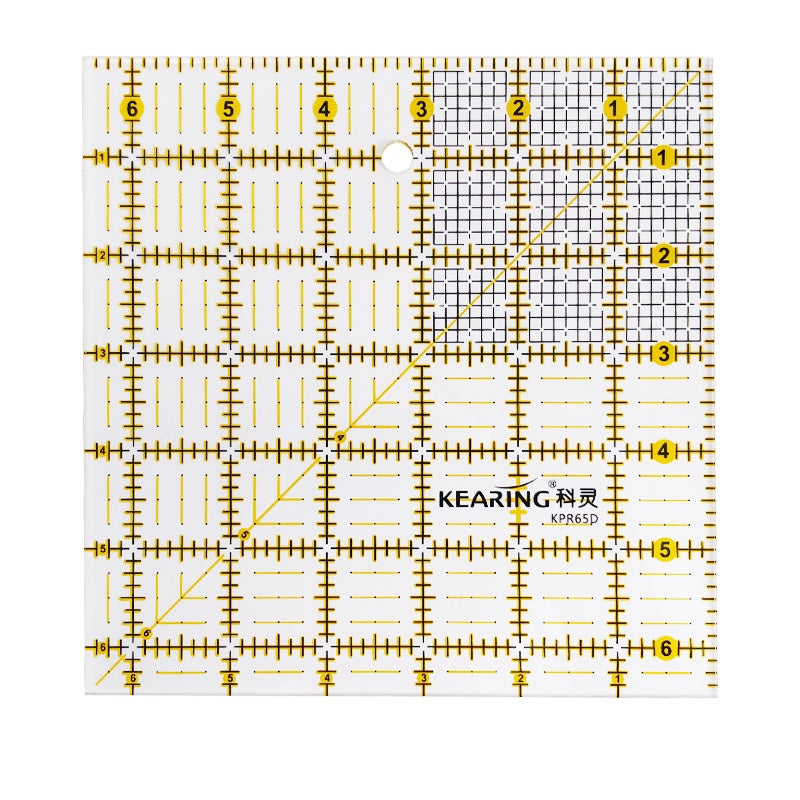 UK Square Quilting Ruler with Anti-Slip Back – Patchwork & Sewing Ruler in Multiple Sizes
