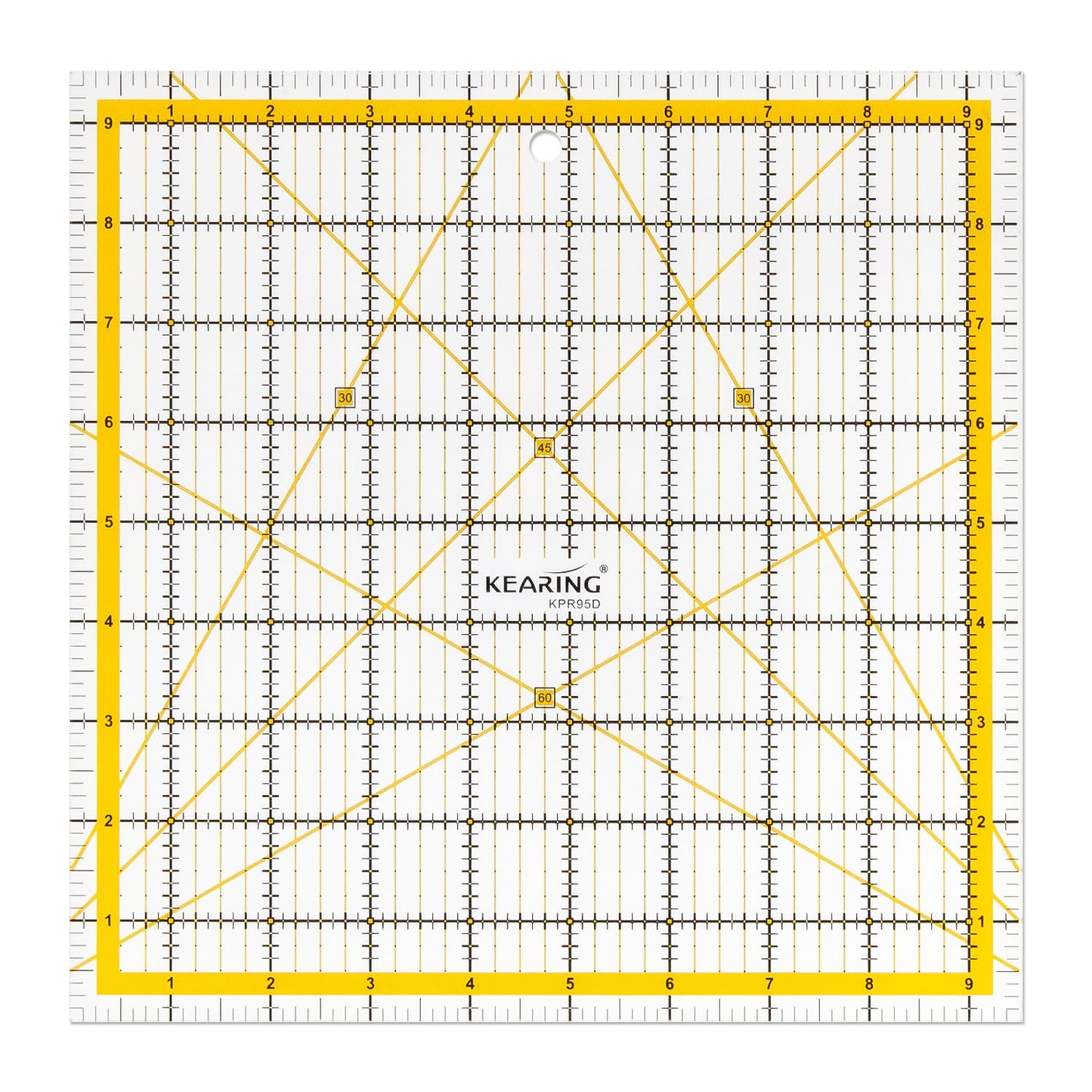 UK Square Quilting Ruler with Anti-Slip Back – Patchwork & Sewing Ruler in Multiple Sizes