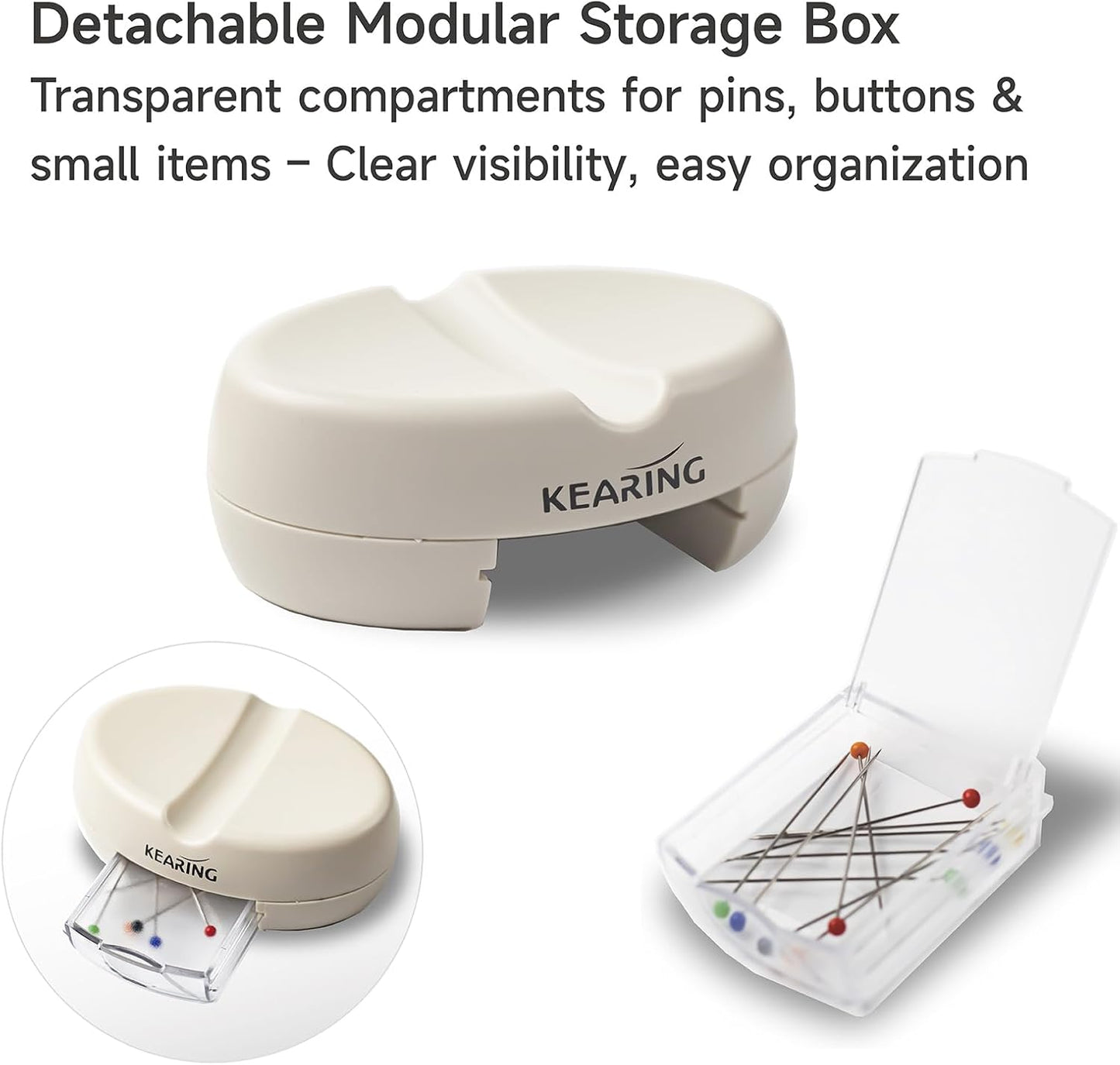 UK Oval Magnetic Pin Cushion with Needle Drawer