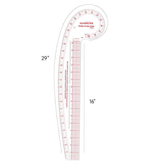 4-in-1 Styling Design Marking Ruler, French Curve, Hip Ruler, Vary Form Curve Ruler