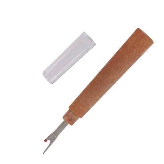 UK Seam Ripper with Faux Wood Handle and Cover - 5" / 12.5cm