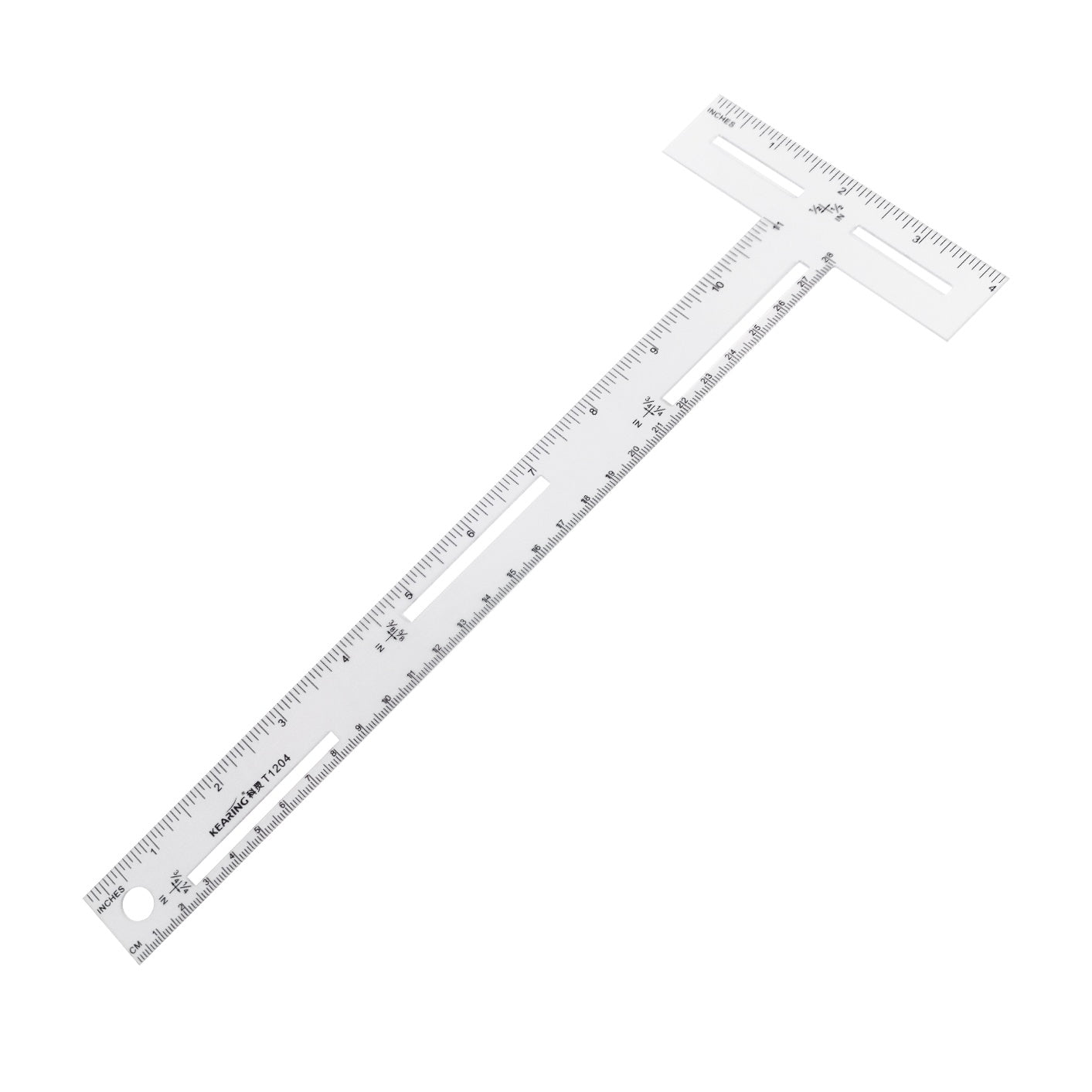 UK Plastic T-Square Ruler – Drafting & Technical Drawing Tool 1.2mm Thick - 12" with 4” T Head Size