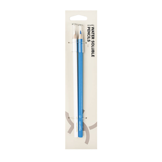 UK White & Blue Water Soluble Fabric Marking Pencils – 2 Pack