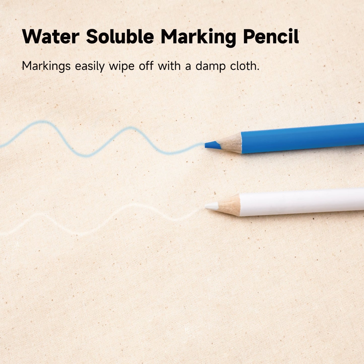 UK White & Blue Water Soluble Fabric Marking Pencils – 2 Pack