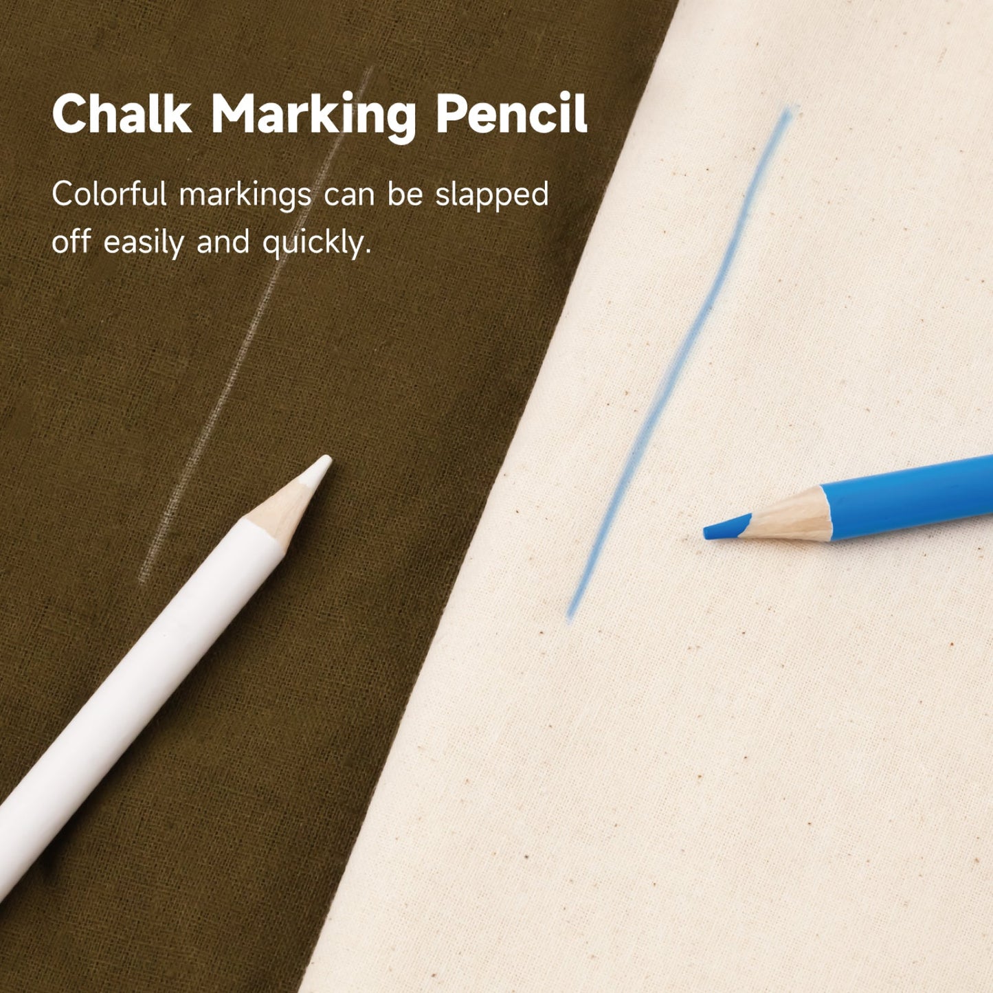 UK White & Blue Tailor's Chalk Marking Pencils – 2 Pack